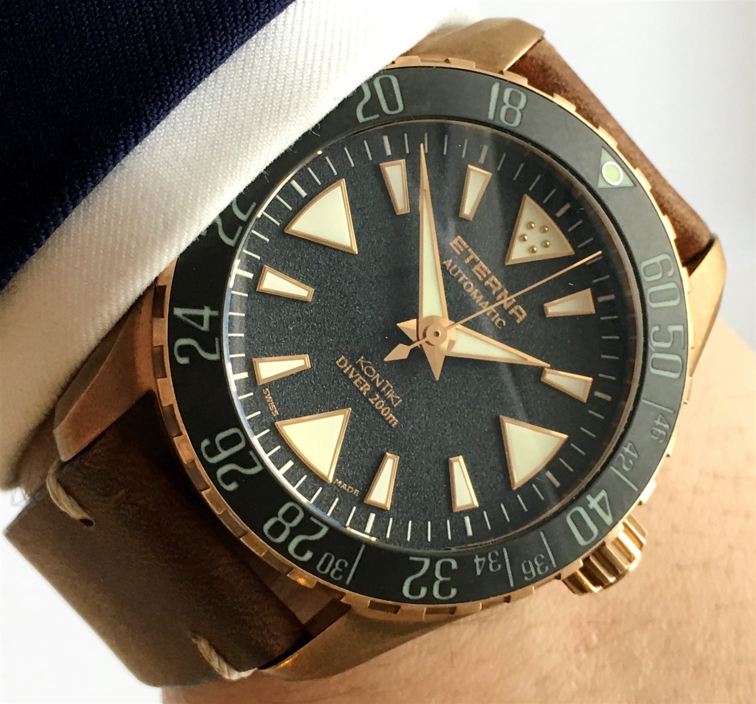 Oiritaly Montre Mecanique Homme Eterna Kontiki Montres